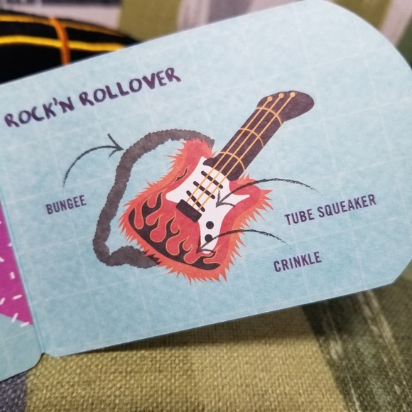 PLAY San Francisco Guitar Hero Rock'N Rollover Dog Toy Certified Non-Toxic - Picture 3 of 10